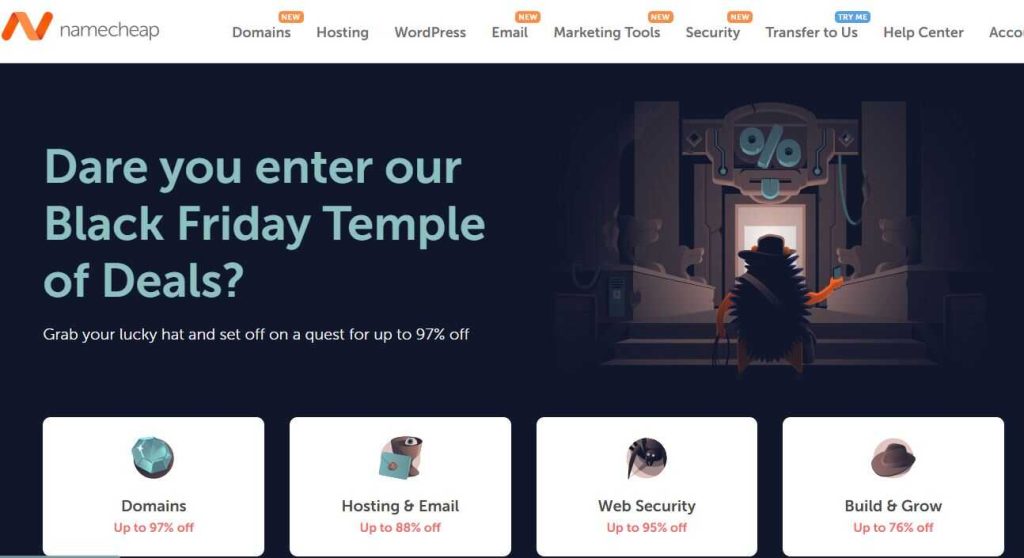 Namecheap black friday sale