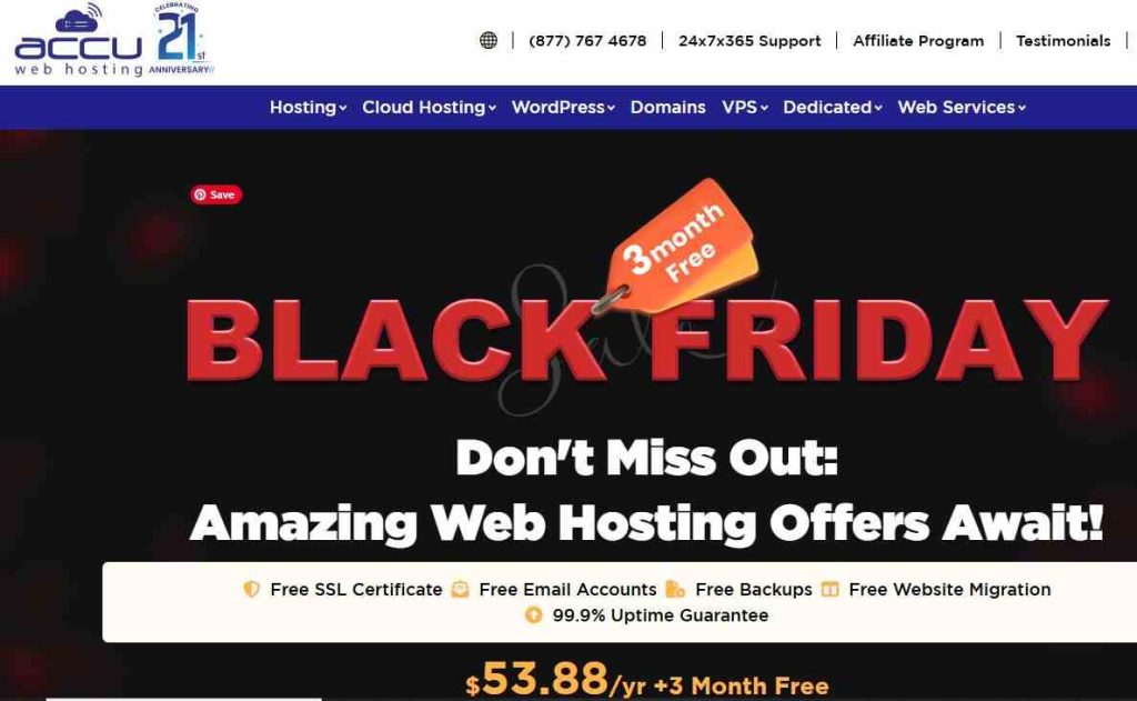 accuwebhosting black friday deals