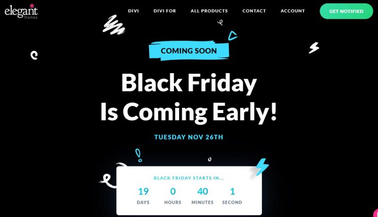 Divi Elegant Themes Black Friday Best Deals