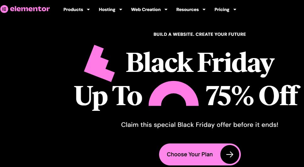 elementor black friday