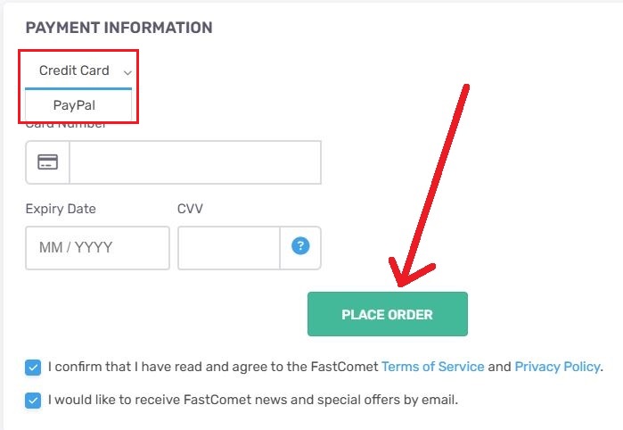 fastcomet payment