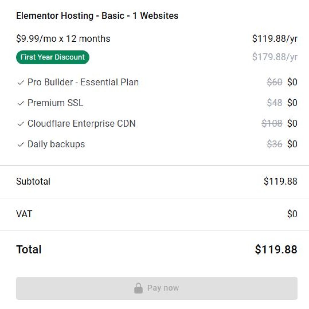 elementor hosting discount