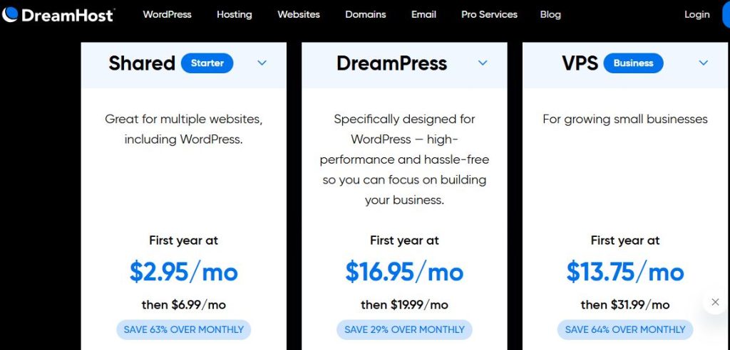 Dreamhost discount applied