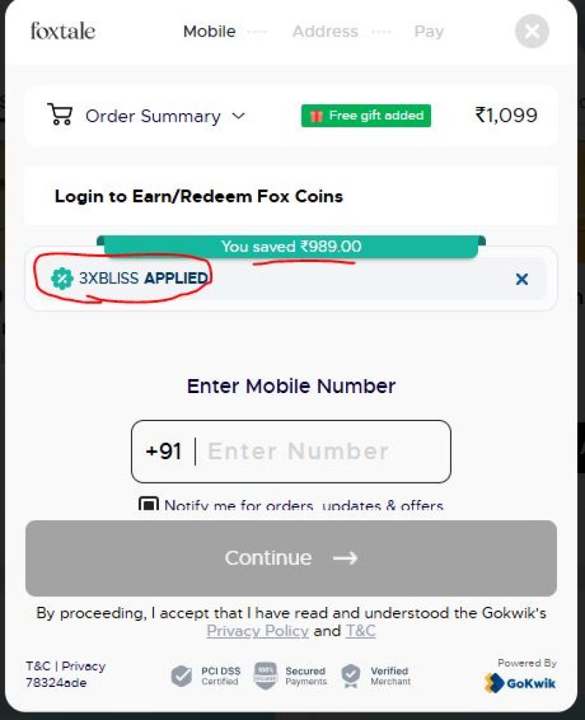 foxtale coupon code apply