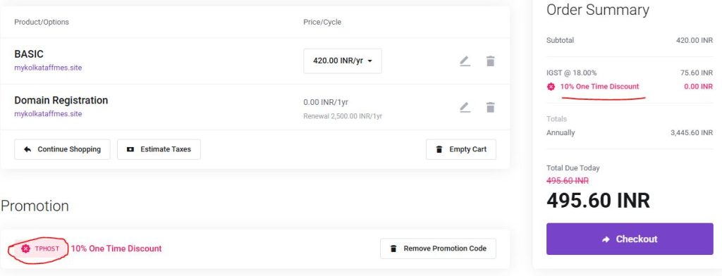 the pwerhost promo code applied