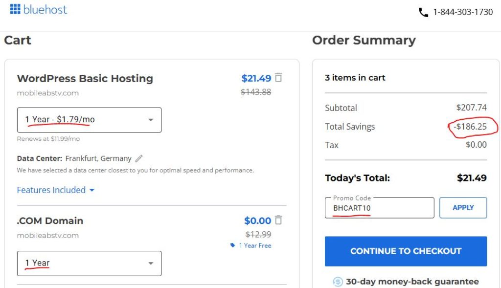 bluehost discounts code